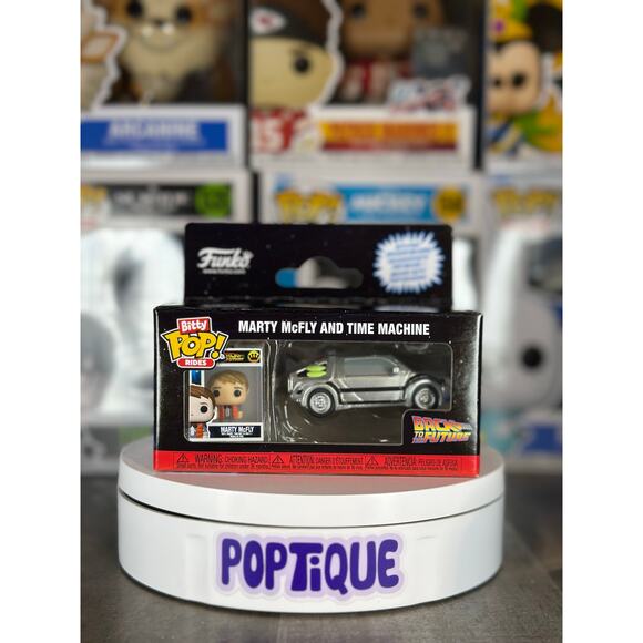 Back to the Future Marty McFly and Time Machine Funko Bitty Pop! Ride - Picture 1 of 4